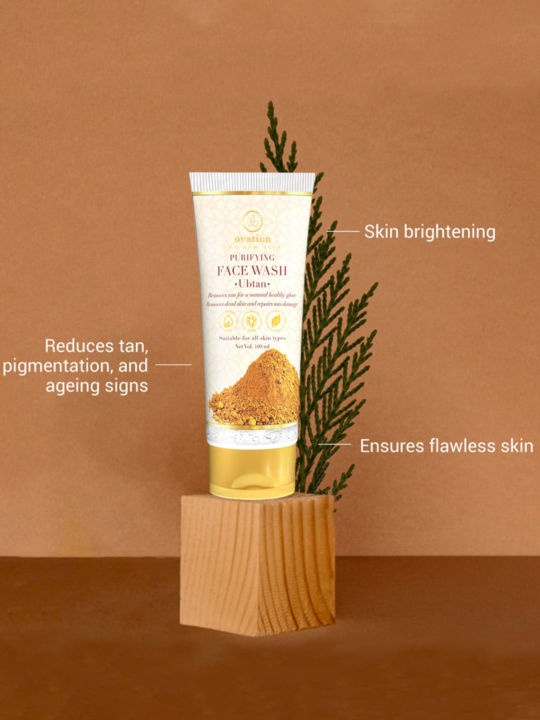 

ovation Purifying Ubtan Face Wash - 100ML, Transparent