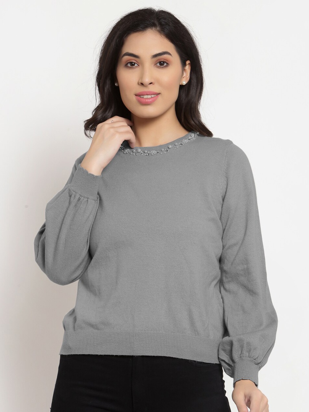 

KLOTTHE Women Grey Pullover