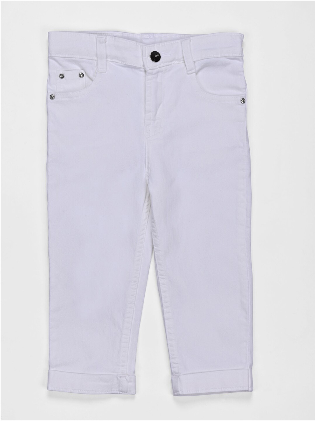 

ZOLA Girls White Cotton Capris