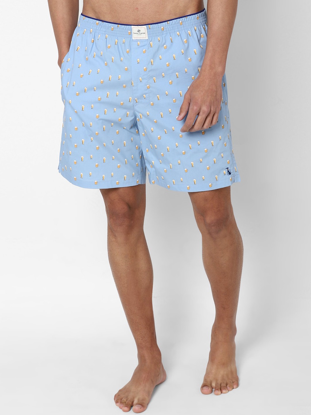 

SIMON CARTER LONDON Men Blue Printed Boxer Shorts