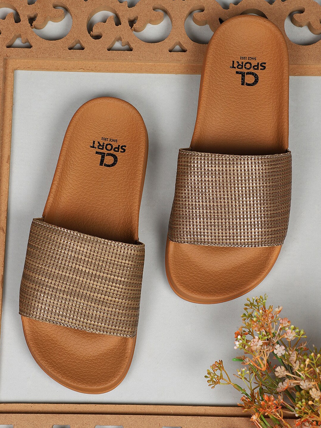 

Carlton London sports Women Tan Sliders