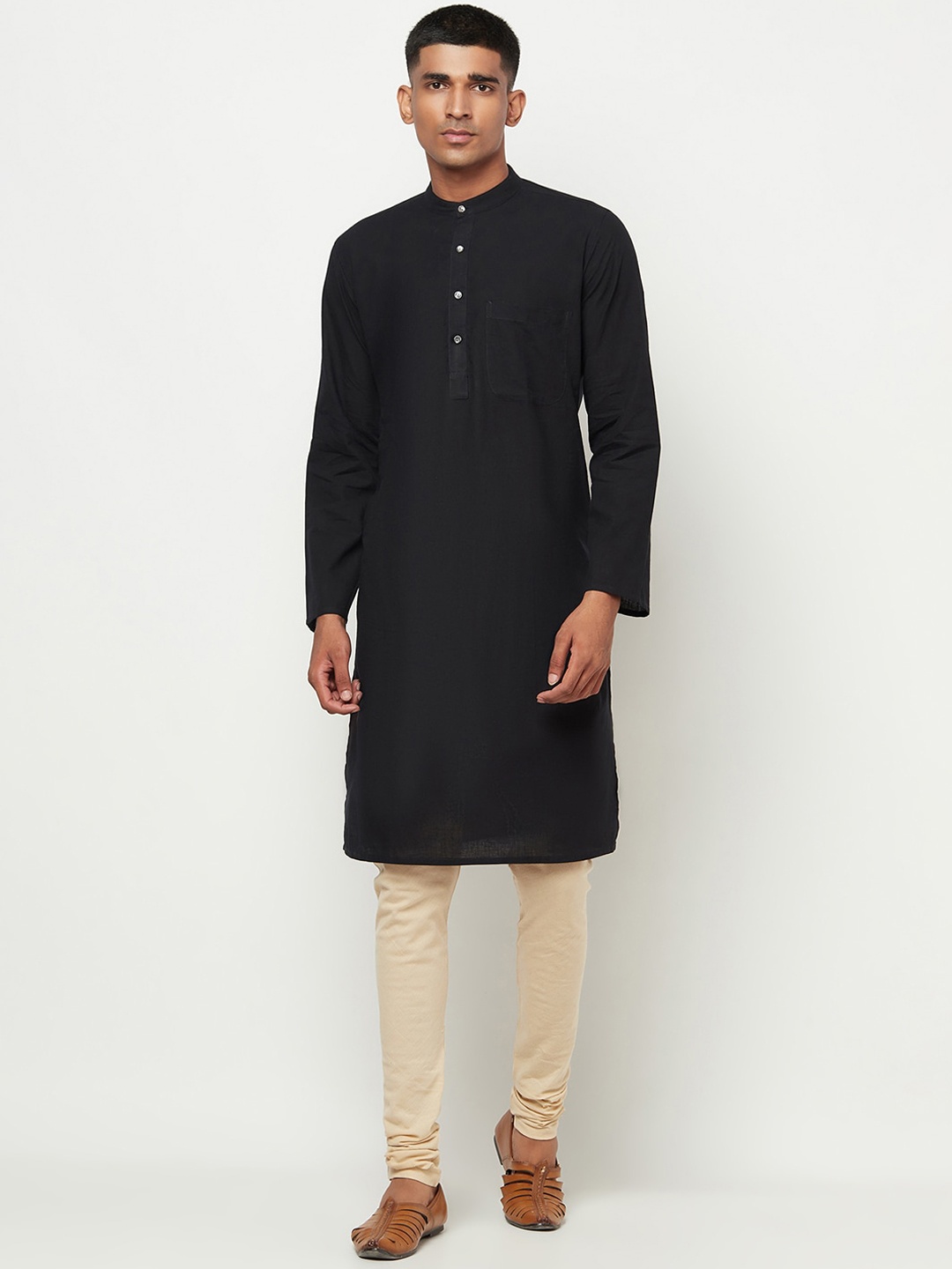 

Fabindia Men Black Cotton Kurta