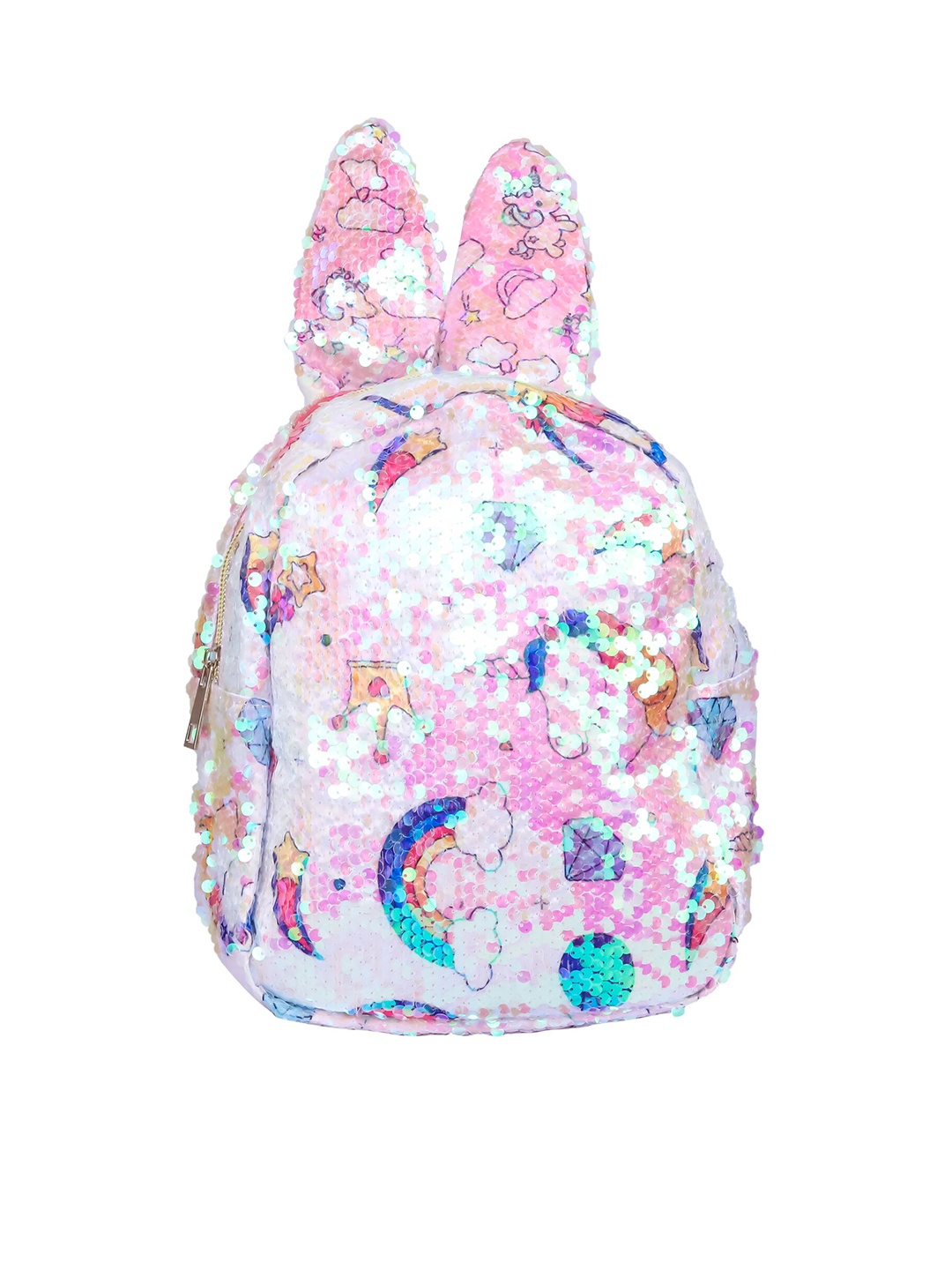 

Spiky Unisex Kids Multicoloured Applique Backpack, Multi