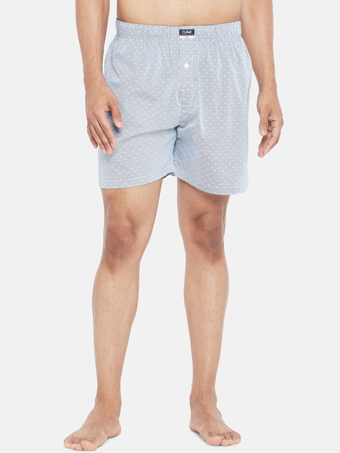 

Ajile by Pantaloons Men White & Grey Printed Pure Cotton Boxers 8905172029197