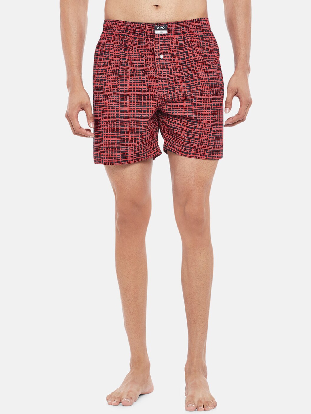 

Ajile by Pantaloons Men Red & Black Checked Pure Cotton Boxers 8905172687795