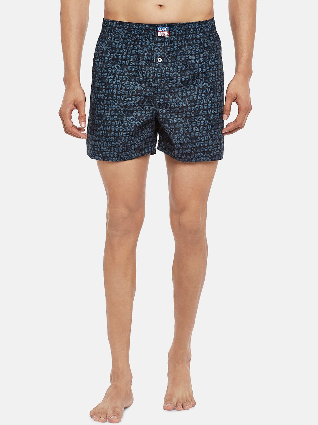 

Ajile by Pantaloons Men Black & Blue Marvel Printed Pure Cotton Boxers 8905172759522