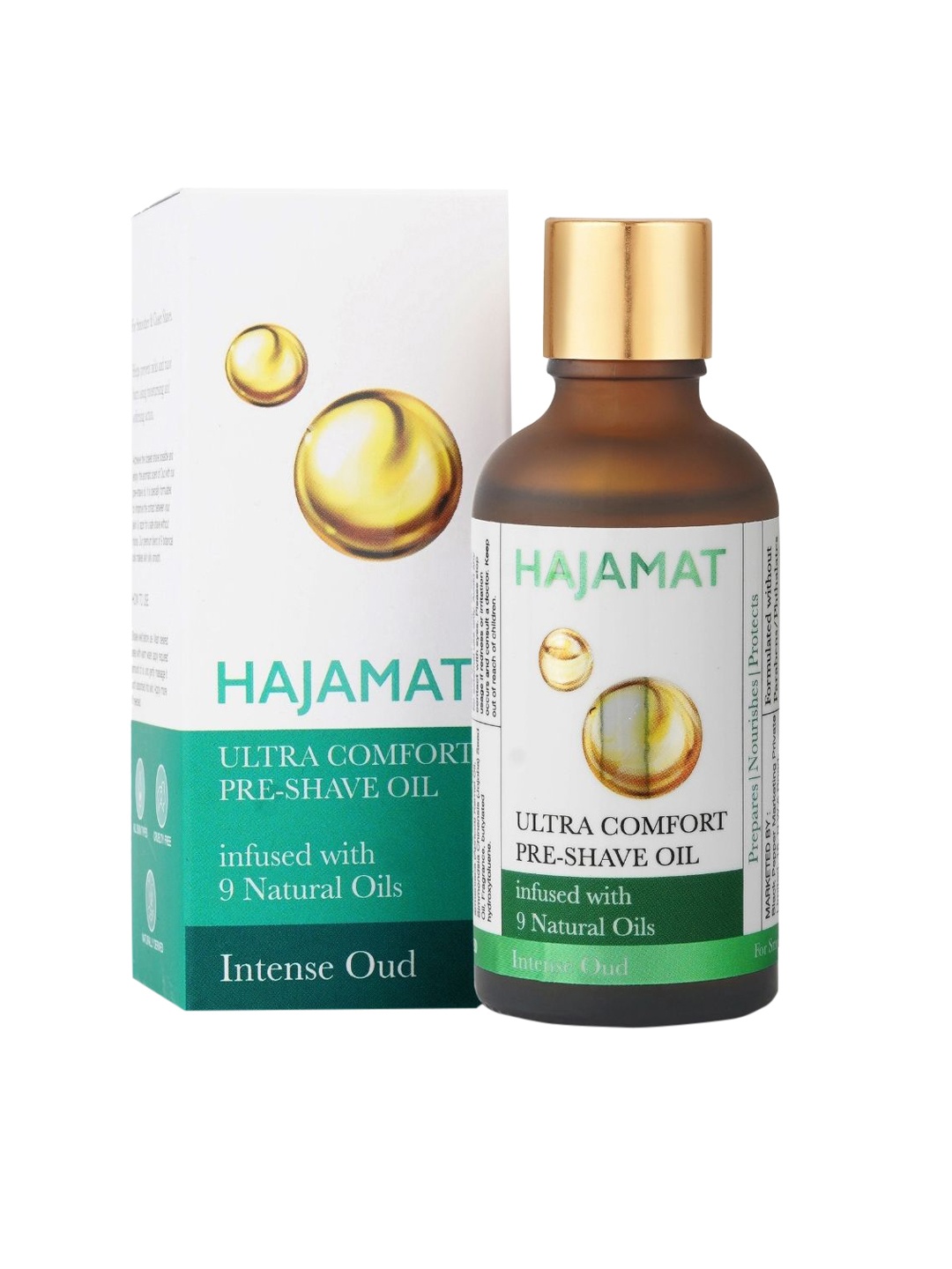 

HAJAMAT Ultra-Comfort Pre-Shave Oil infused Intense Oud & Oil 50 ml, Transparent