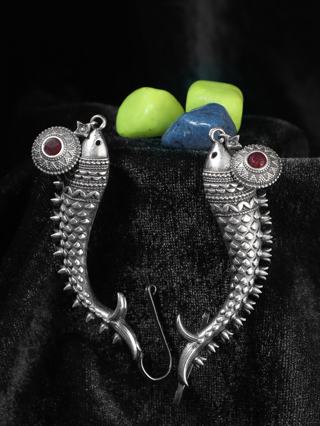 

Adwitiya Collection Silver-Toned Classic Drop Earrings