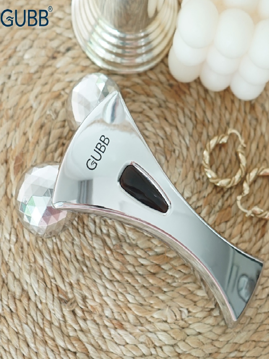 

GUBB Unisex 3D Face & Body Massage Roller, Silver