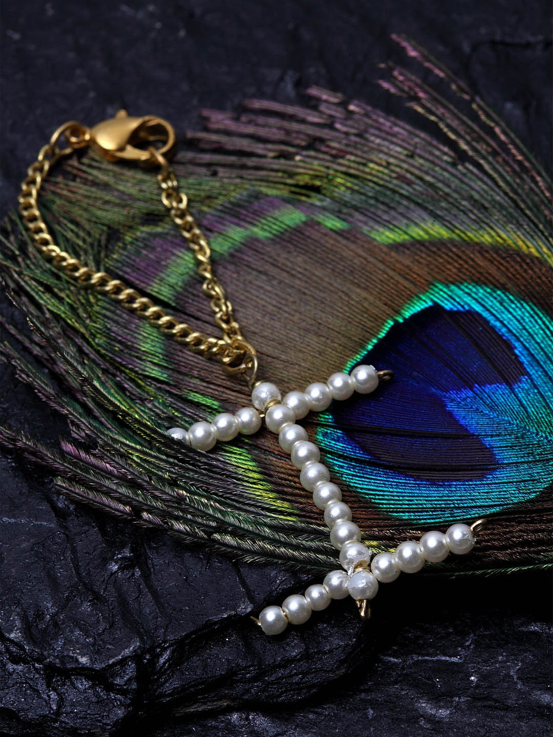 

DUGRISTYLE Women Gold-Plated I-Shaped Handcrafted Watch Charm