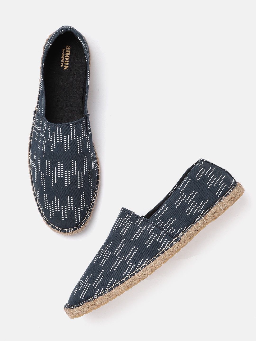

Anouk Men Navy Blue & White Printed Espadrilles