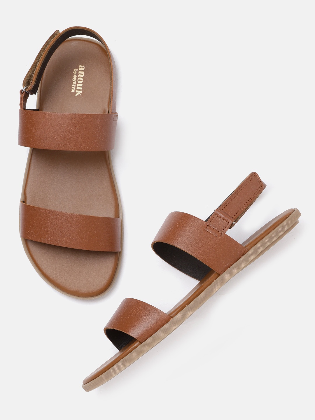 

Anouk Men Tan Brown Solid Handcrafted Comfort Sandals