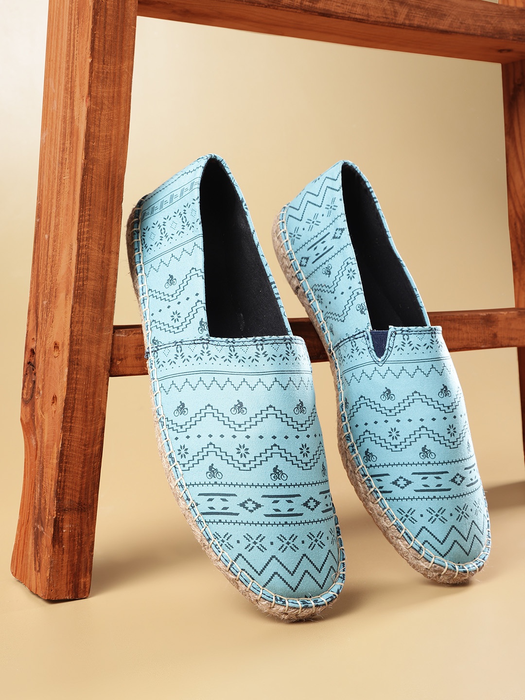 

Anouk Men Blue Aztec Printed Handcrafted Espadrilles