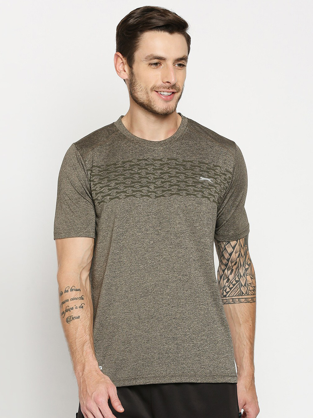 

Black Panther Men Grey Printed Slim Fit T-shirt