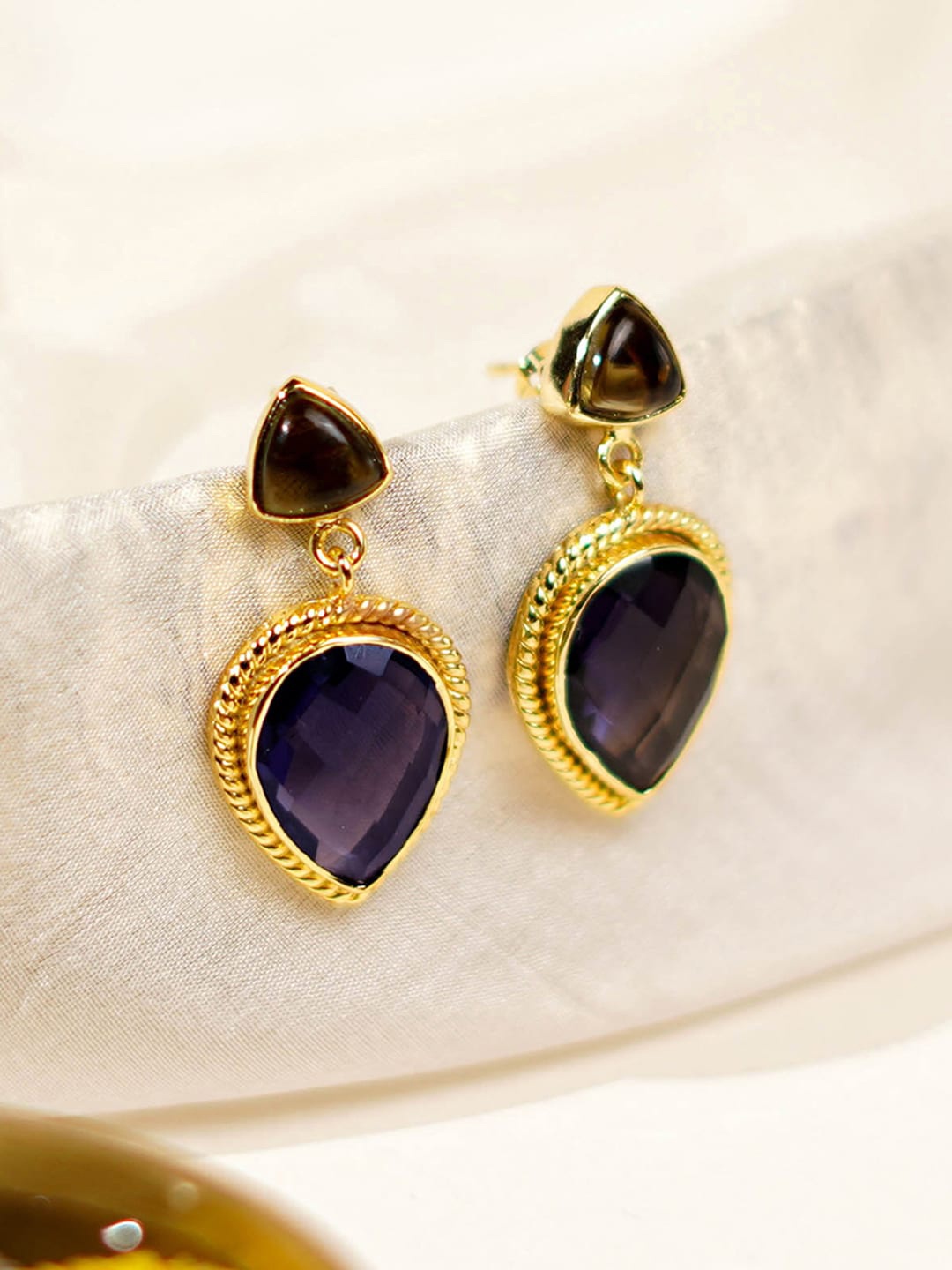 

March by FableStreet Gold-Toned Classic Drop Earrings
