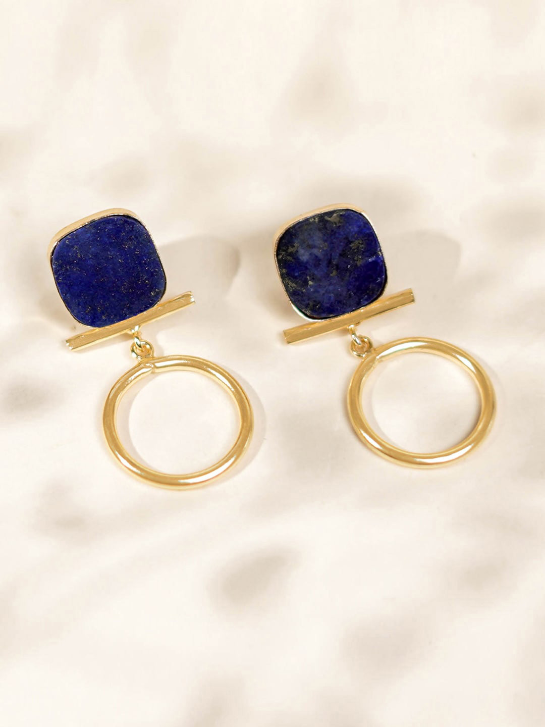 

Mikoto by FableStreet Gold-Toned Geometric Drop Earrings
