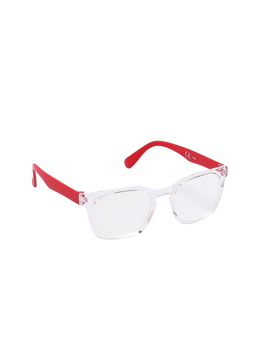 

VEA Unisex Kids Clear Lens & White Square Sunglasses with UV Protected Lens VAB1003