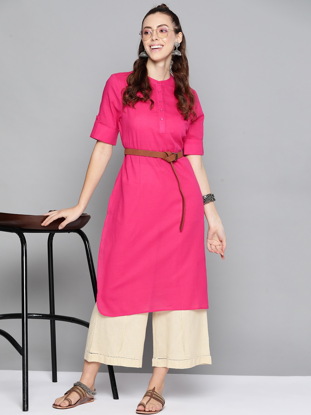 

HERE&NOW Women Fuchsia Kurta