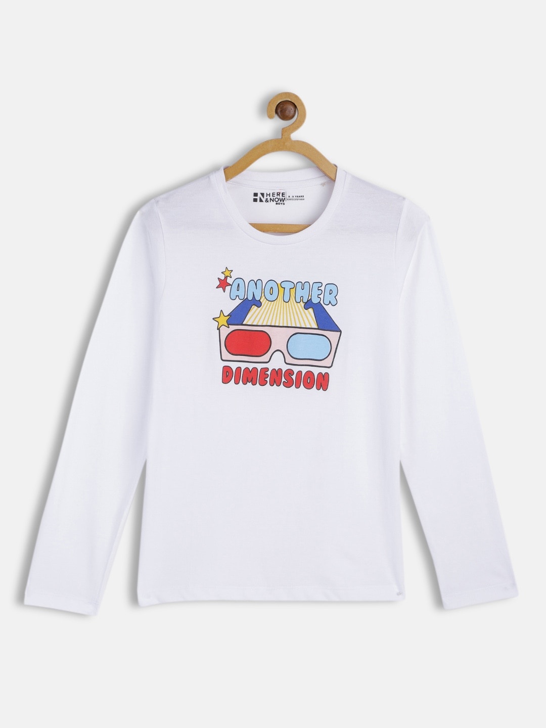 

HERE&NOW Boys White Printed T-shirt