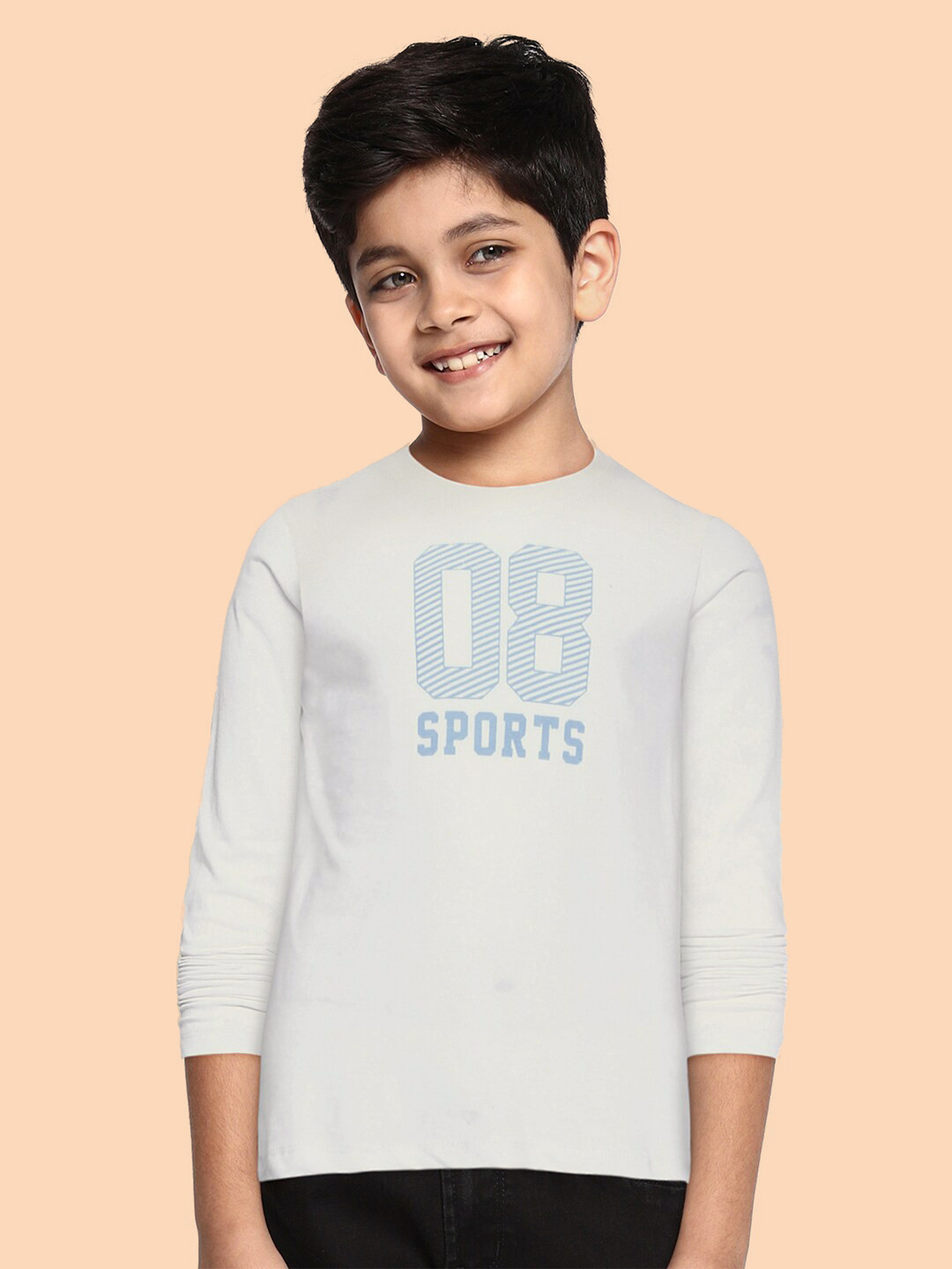 

HERE&NOW Boys White Typography Printed T-shirt