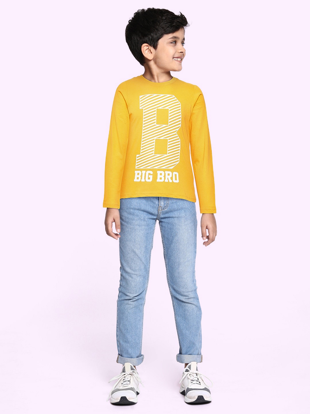 

HERE&NOW Boys Yellow Printed Pure Cotton T-shirt