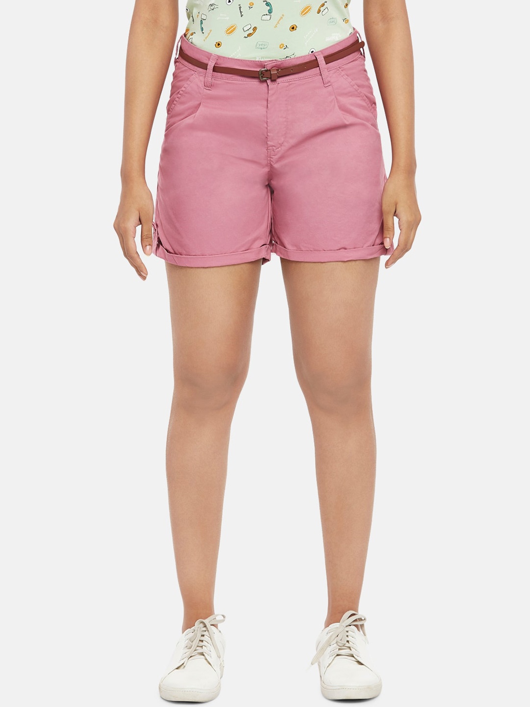 

Honey by Pantaloons Women Pink Regular Shorts