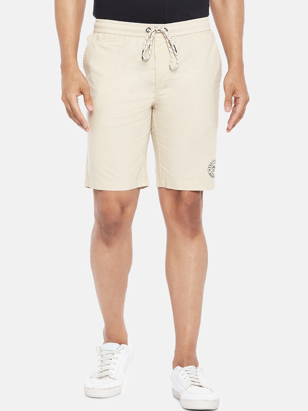 

Urban Ranger by pantaloons Men Beige Slim Fit Regular Cotton Shorts