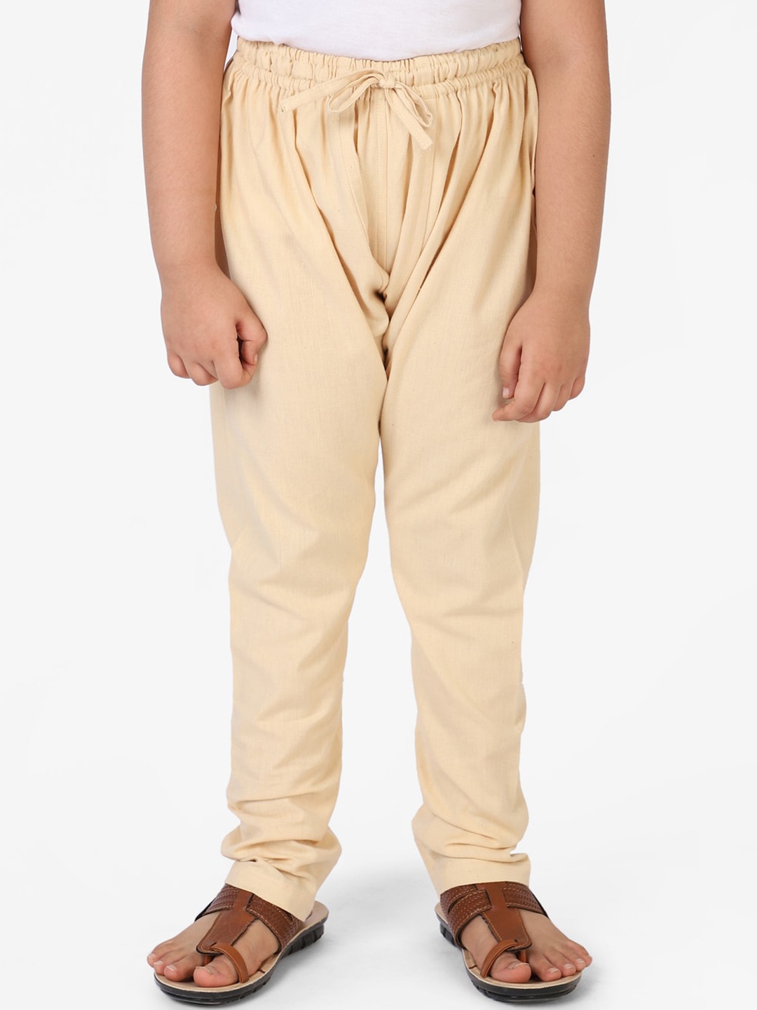 

Fabindia Boys Beige Solid Cotton Pyjamas