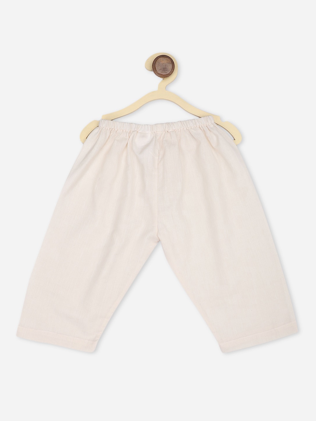 

Fabindia Boys White Solid Cotton Pyjama