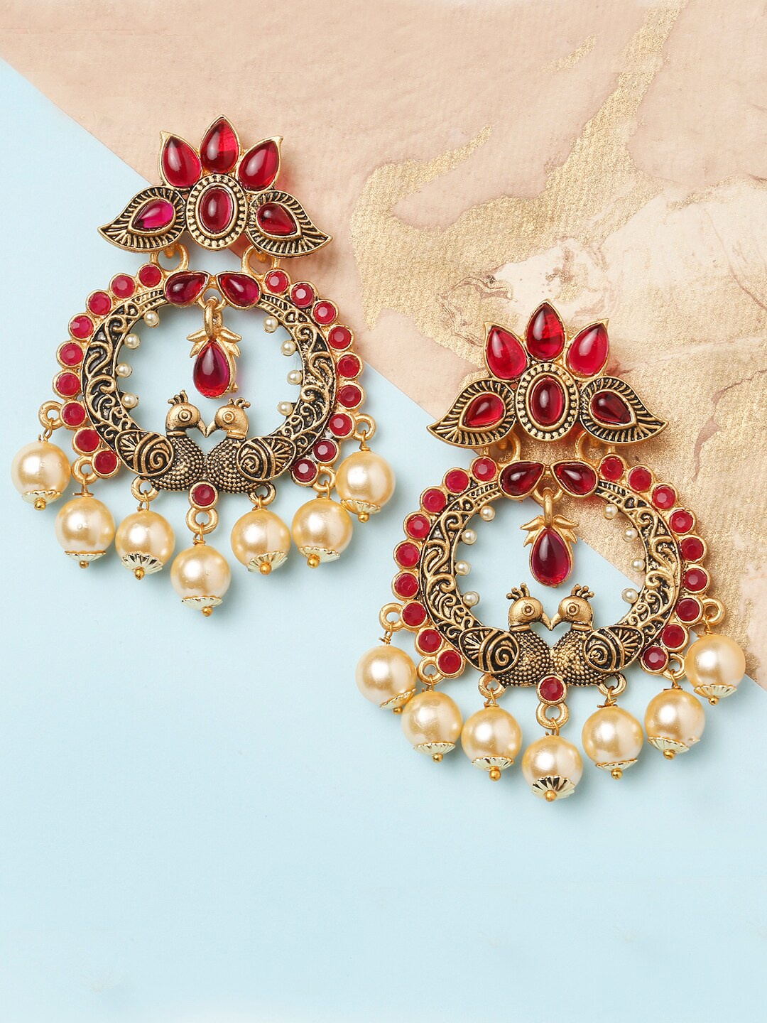 

OOMPH Gold-Toned Classic Chandbalis Earrings
