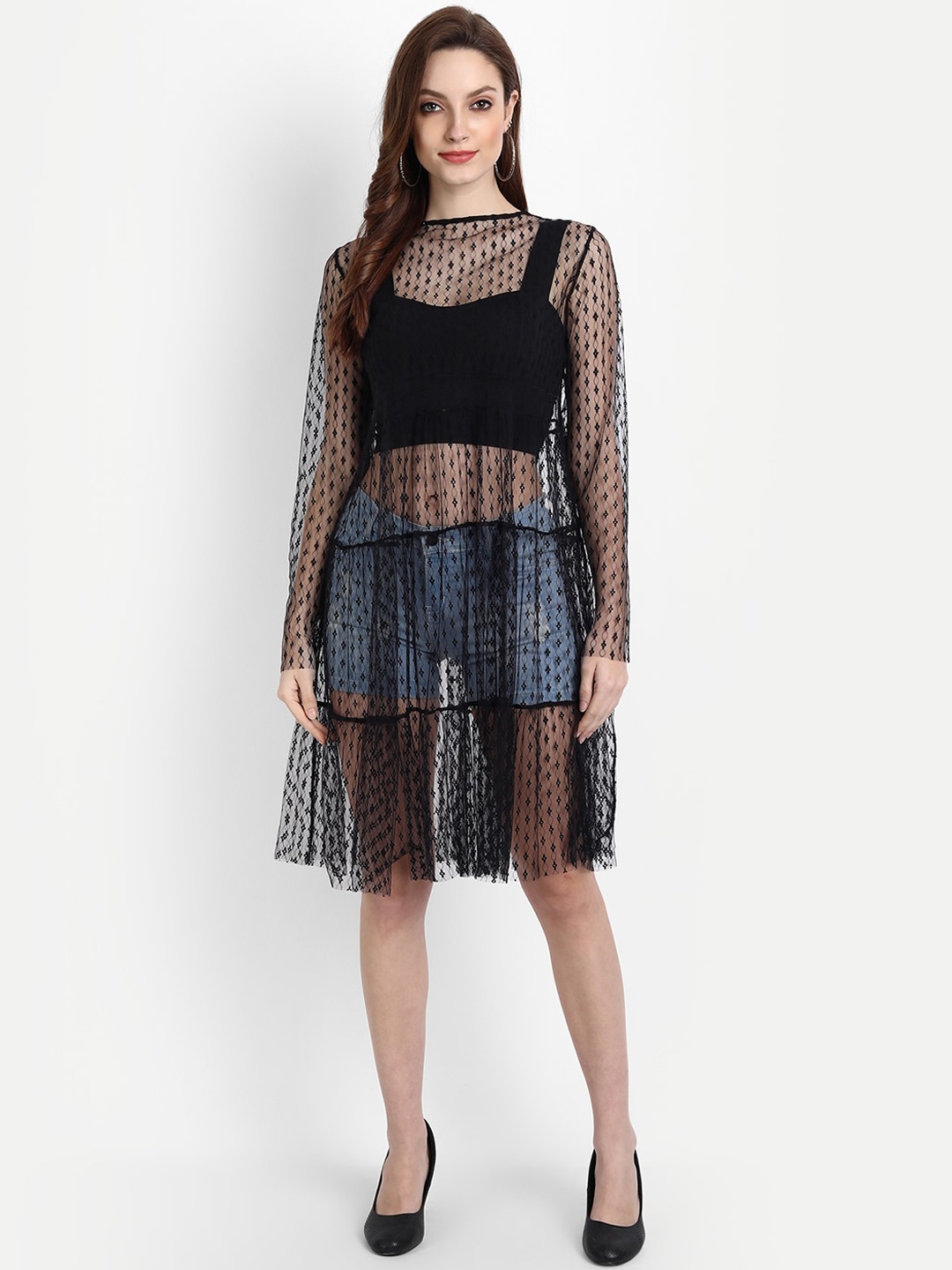 

LY2 Black Net Dress