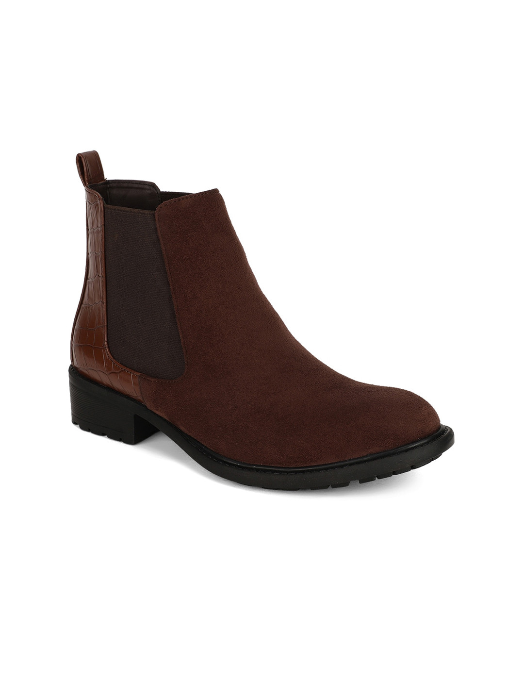 

Bruno Manetti Brown Suede Block Heeled Boots