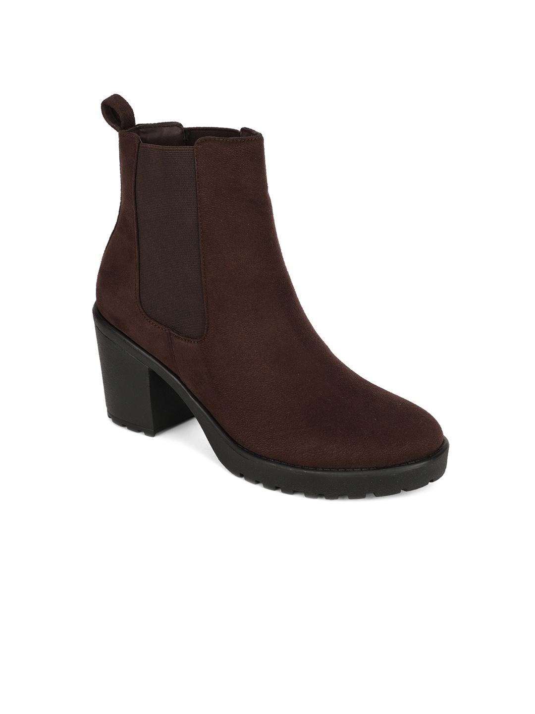 

Bruno Manetti Brown Suede Block Heeled Boots