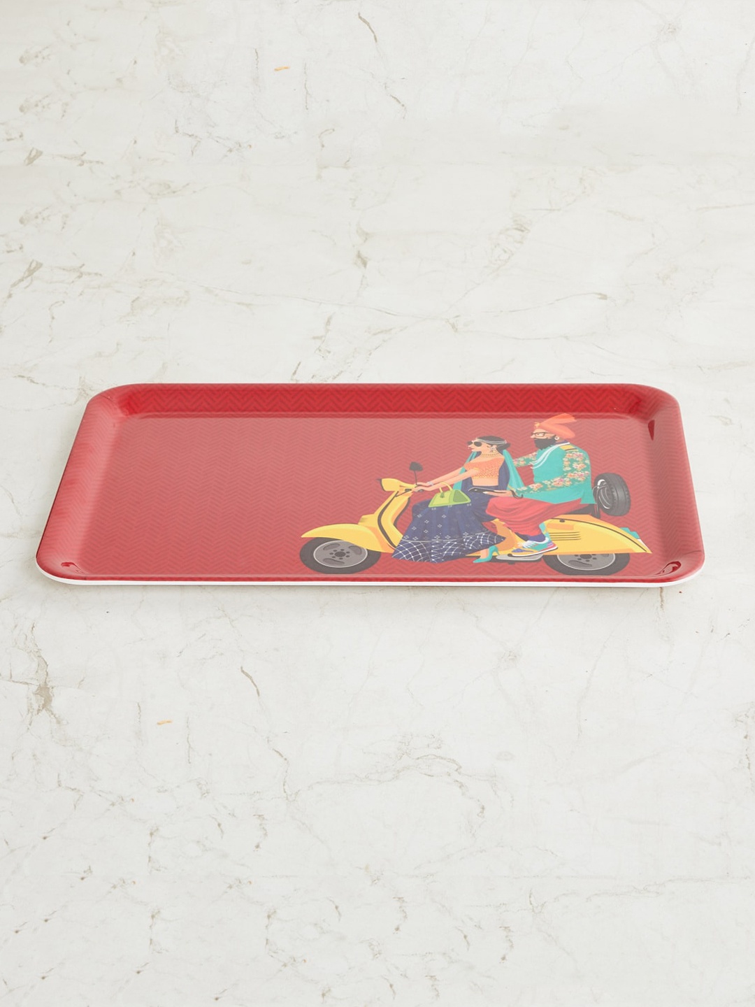 

Home Centre Red Raisa Pop Street Printed Serving Tray