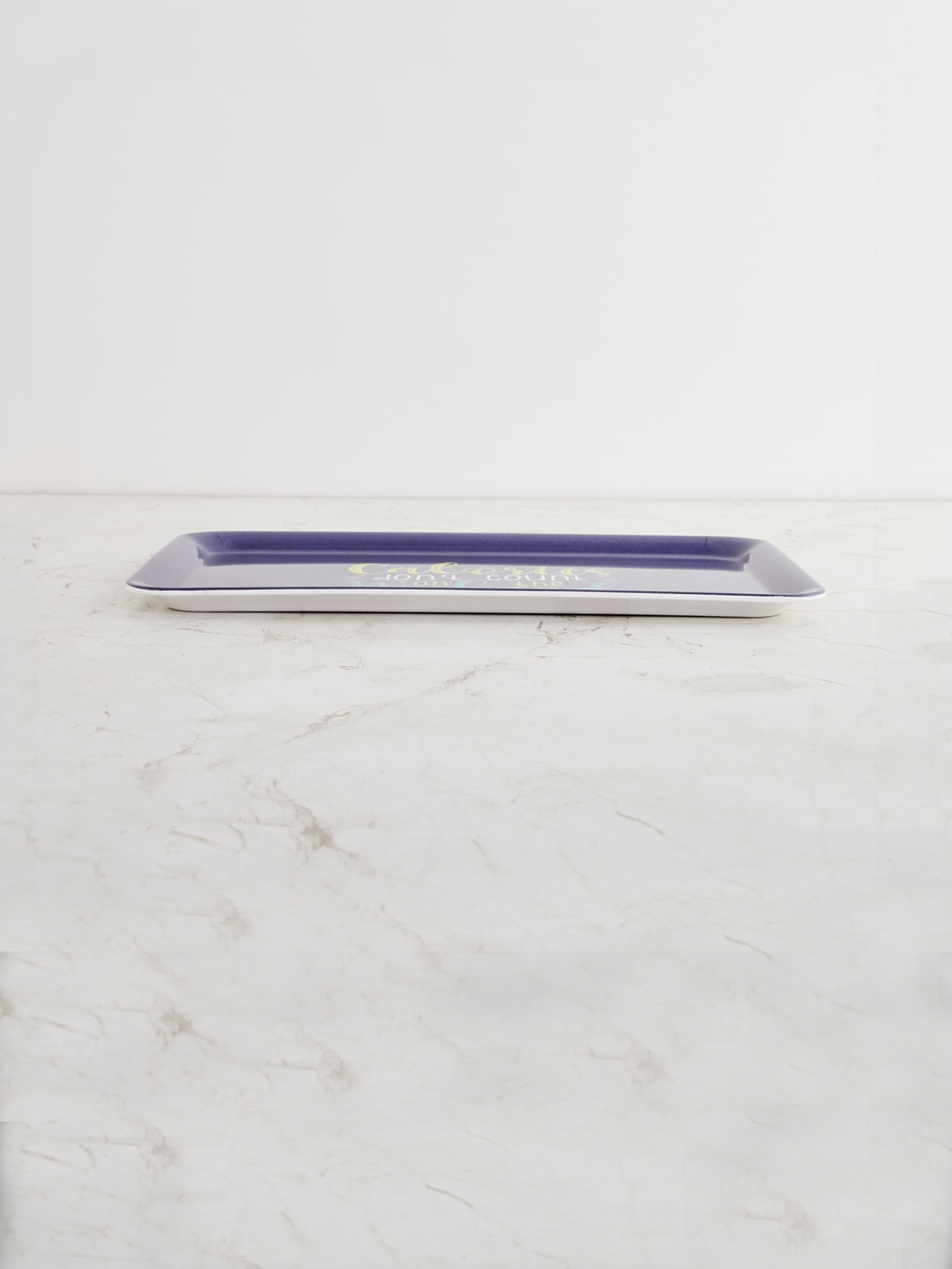 

Home Centre Purple & Blue Printed Serving Tray