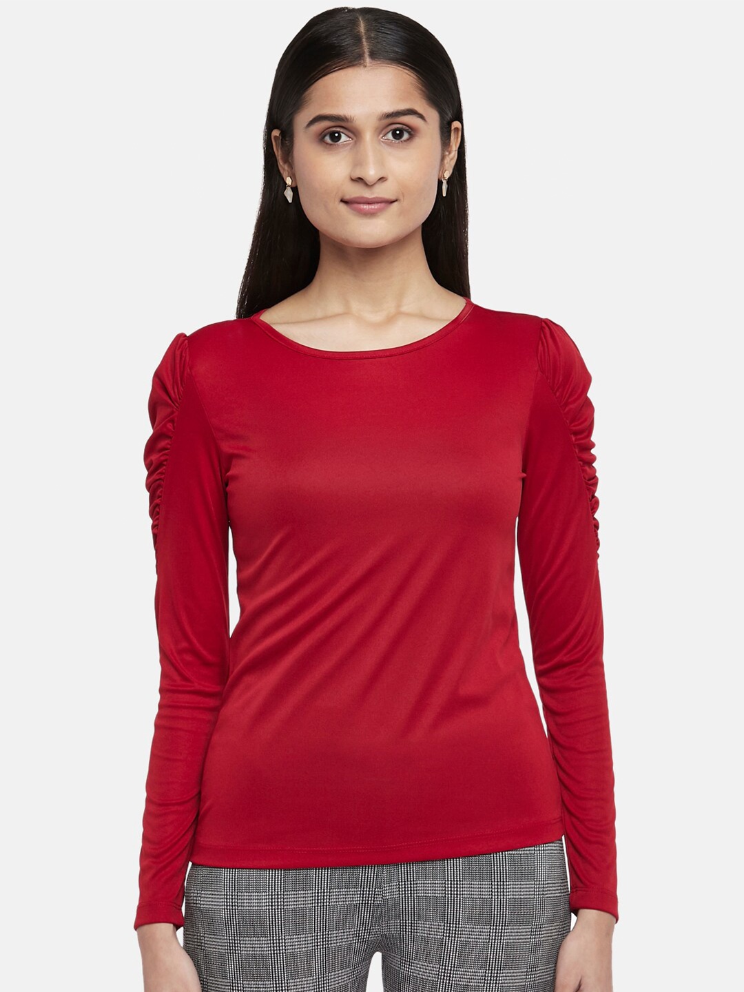 

Annabelle by Pantaloons Women Red Regular Top