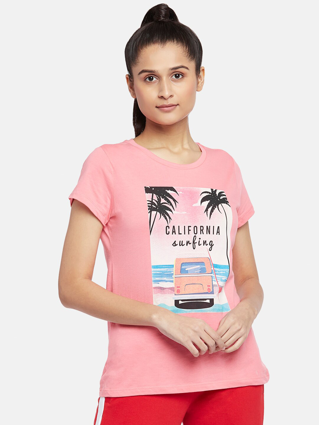 

Ajile by Pantaloons Pink Regular Top