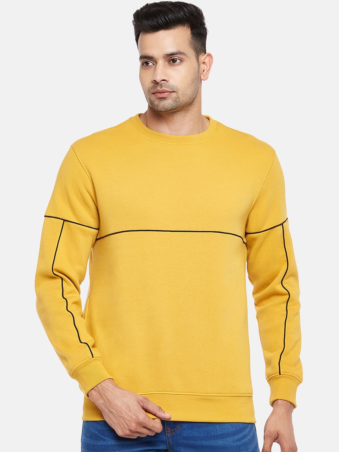 

BYFORD by Pantaloons Men Mustard Sweatshirt
