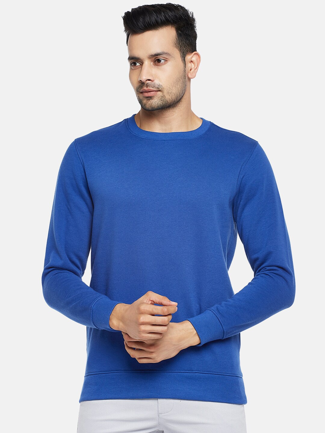 

BYFORD by Pantaloons Men Blue Sweatshirt
