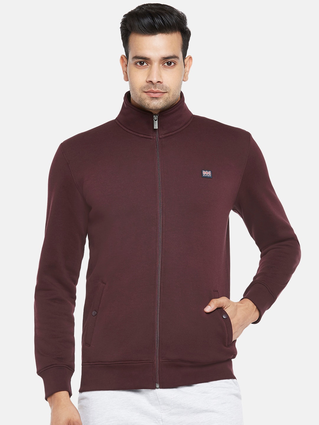 

BYFORD by Pantaloons Men Maroon Sweatshirt