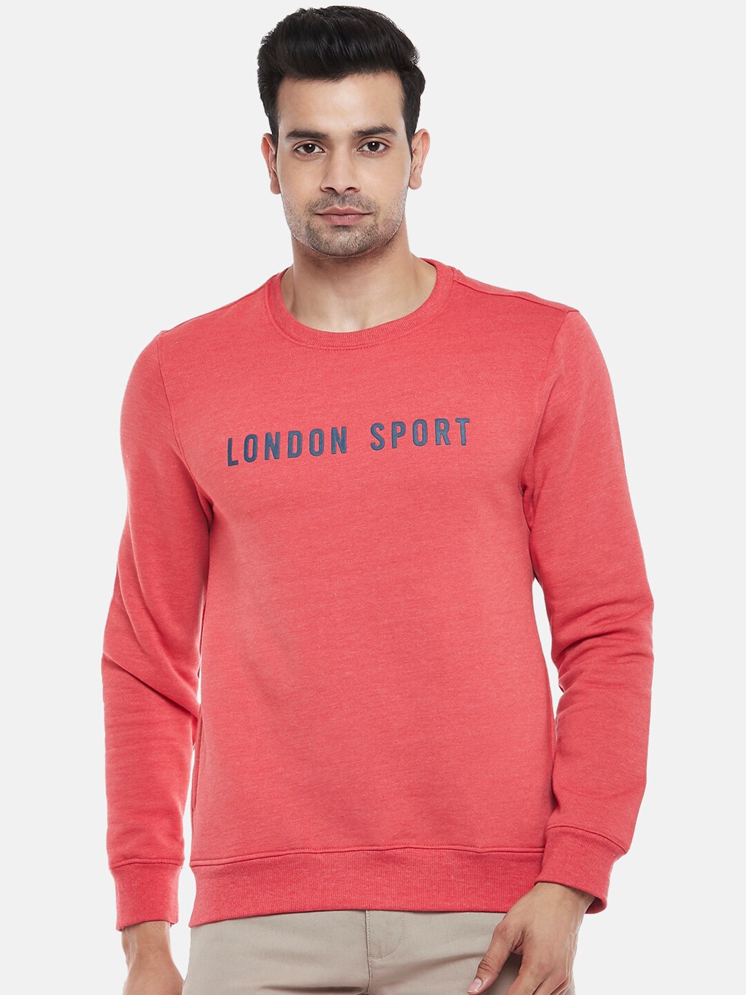 

BYFORD by Pantaloons Men Red Printed Sweatshirt