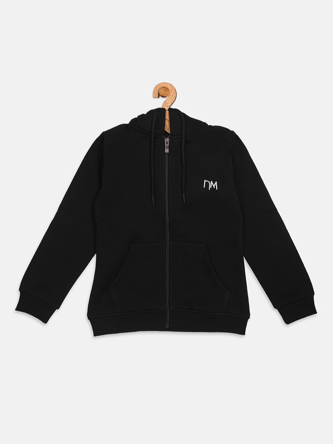 

Nins Moda Girls Black Hooded Sweatshirt