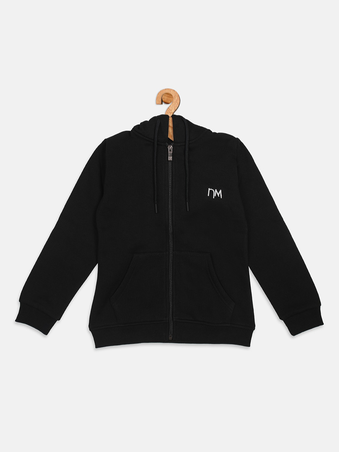 

Nins Moda Girls Black Hooded Sweatshirt