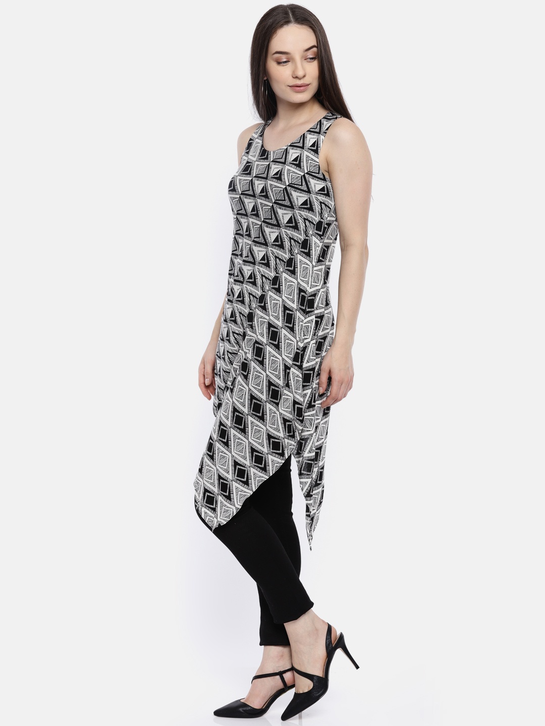 

AND By Anita Dongre Black & White Printed Tunic