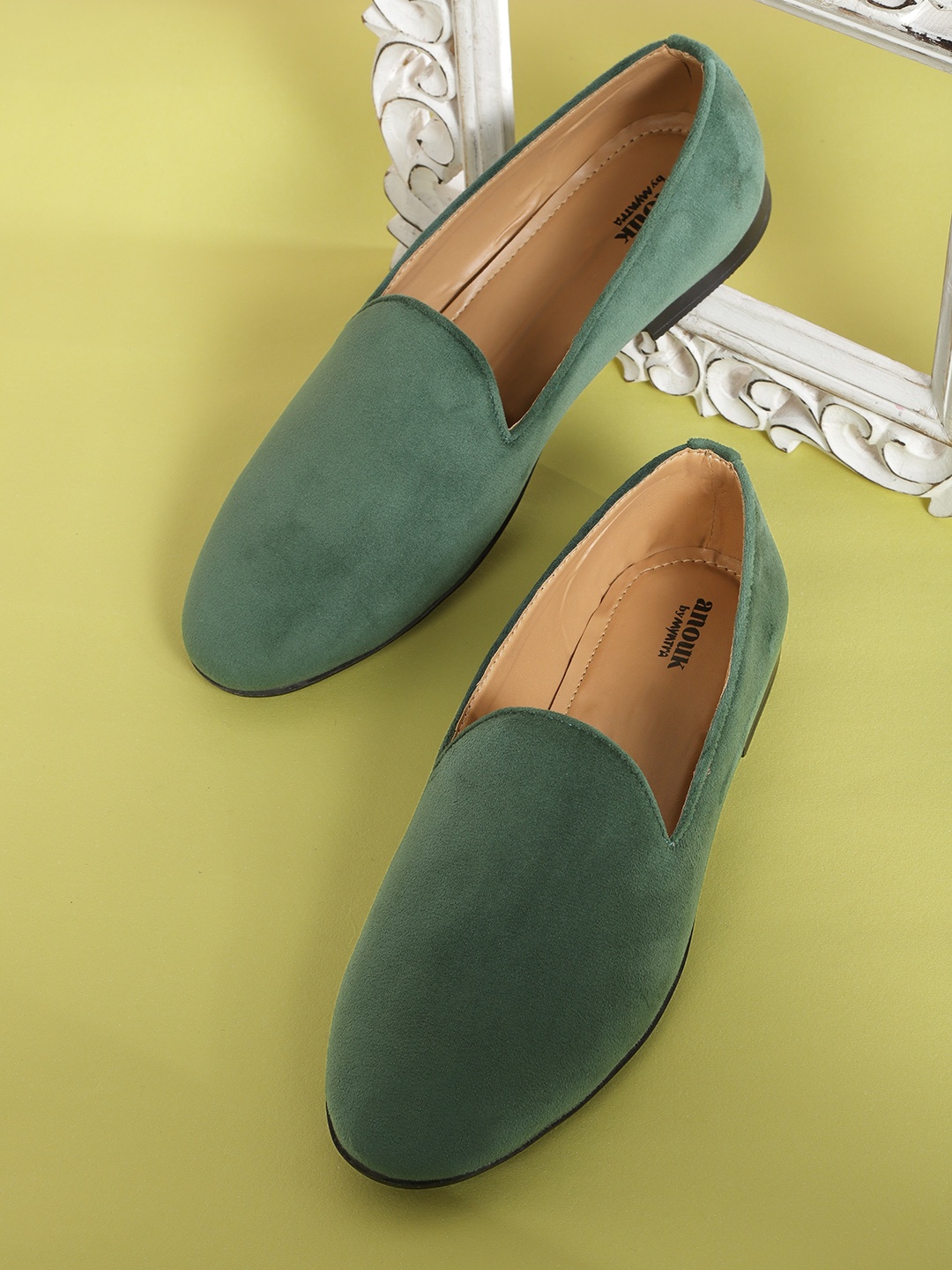 

Anouk Men Green Loafers