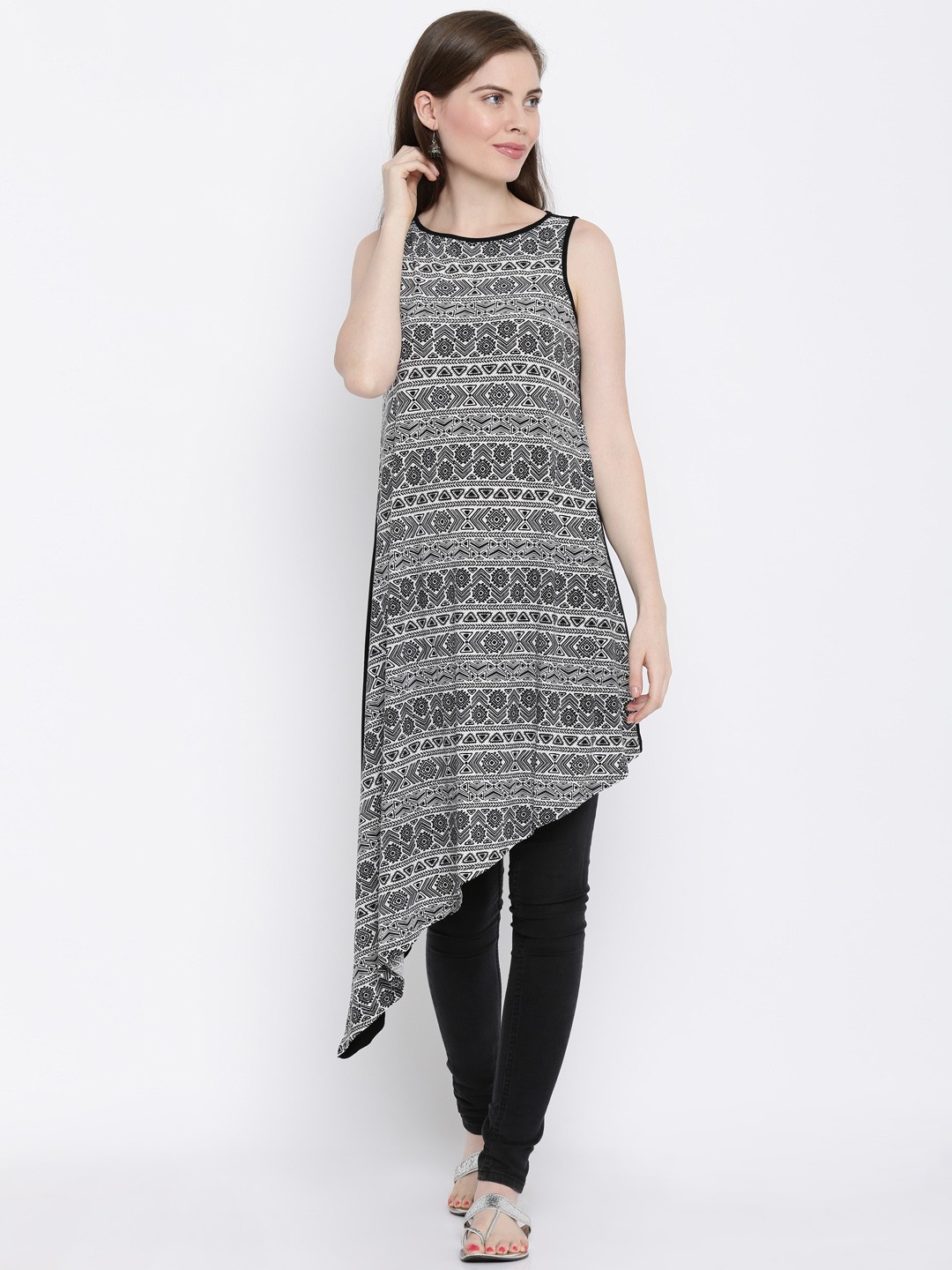 

AND Black & White Printed Tunic