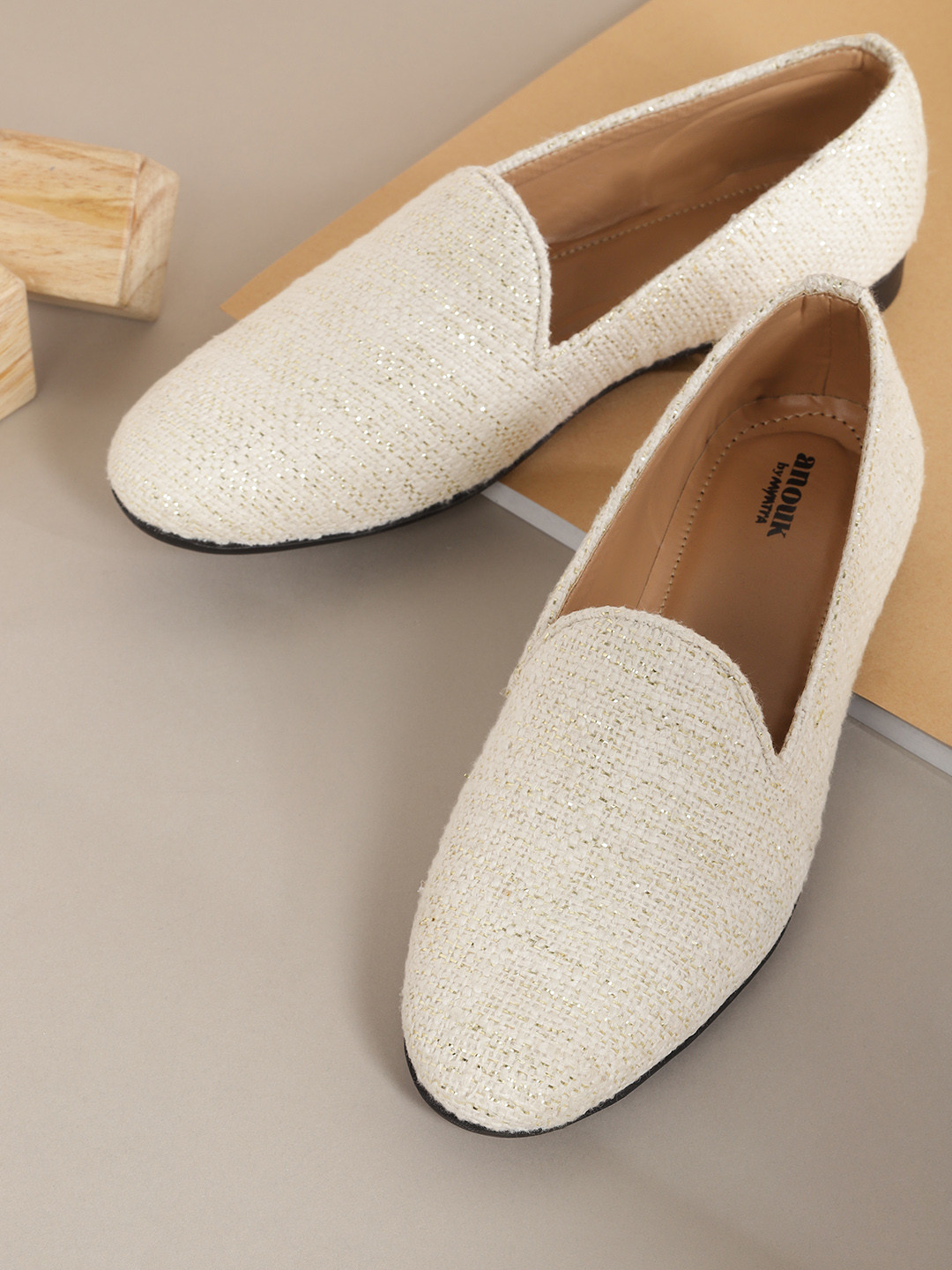 

Anouk Men Off White Loafers