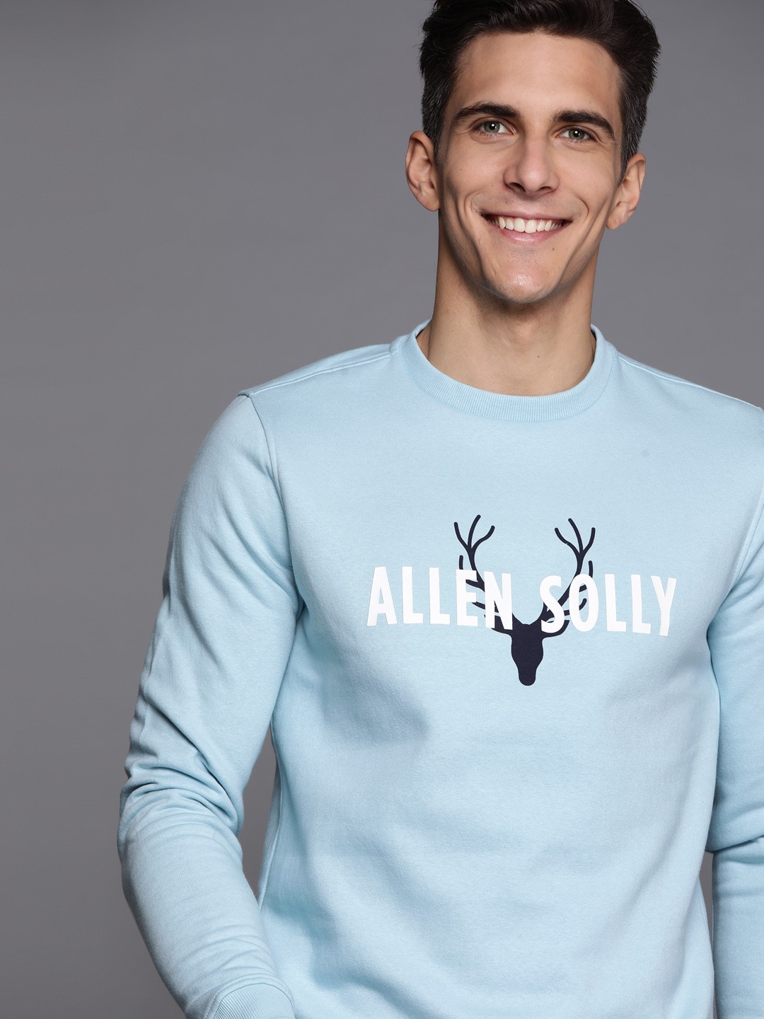 

Allen Solly Men Blue Brand Logo Printed Sweatshirt