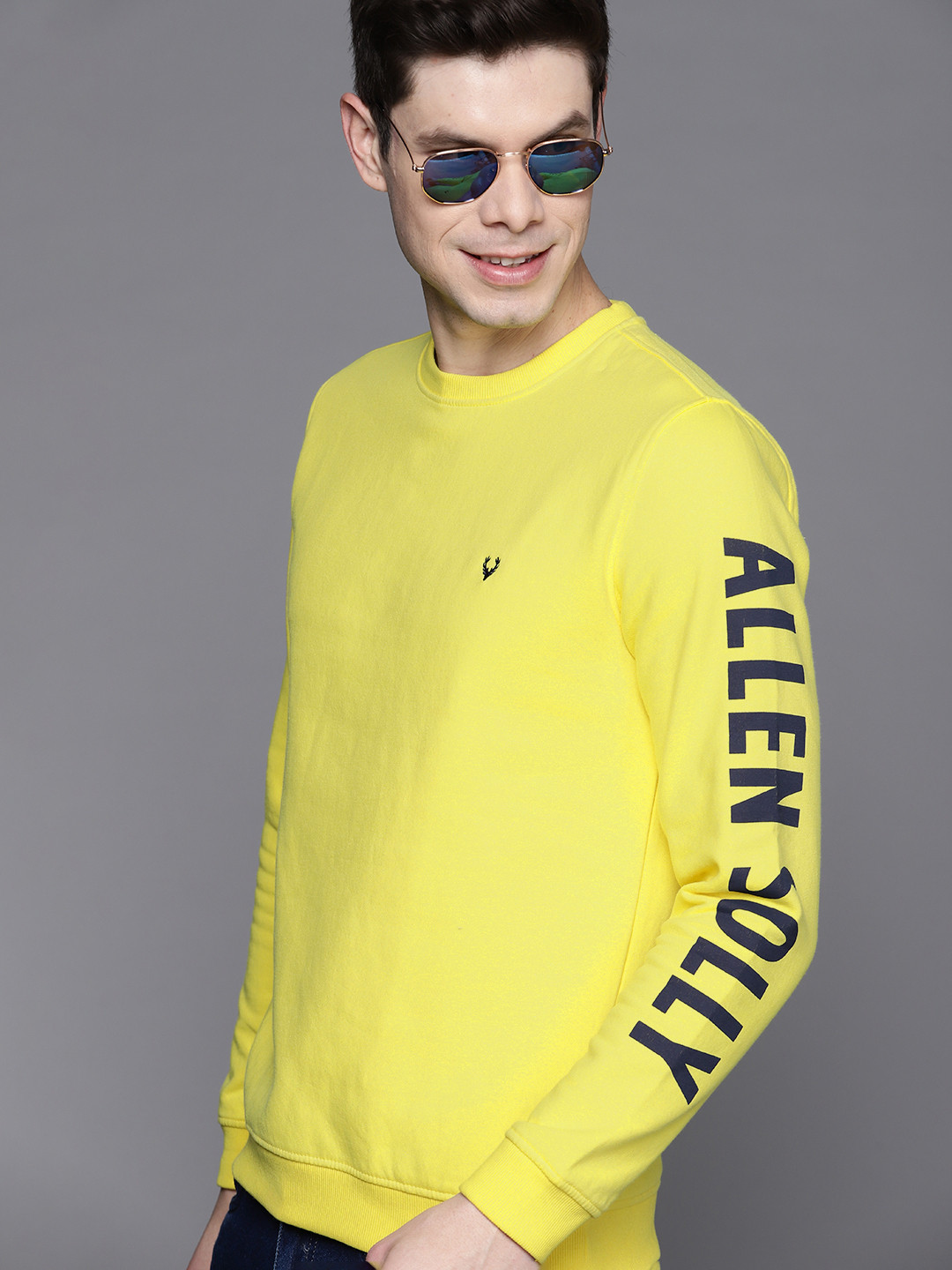 

Allen Solly Men Yellow Sweatshirt