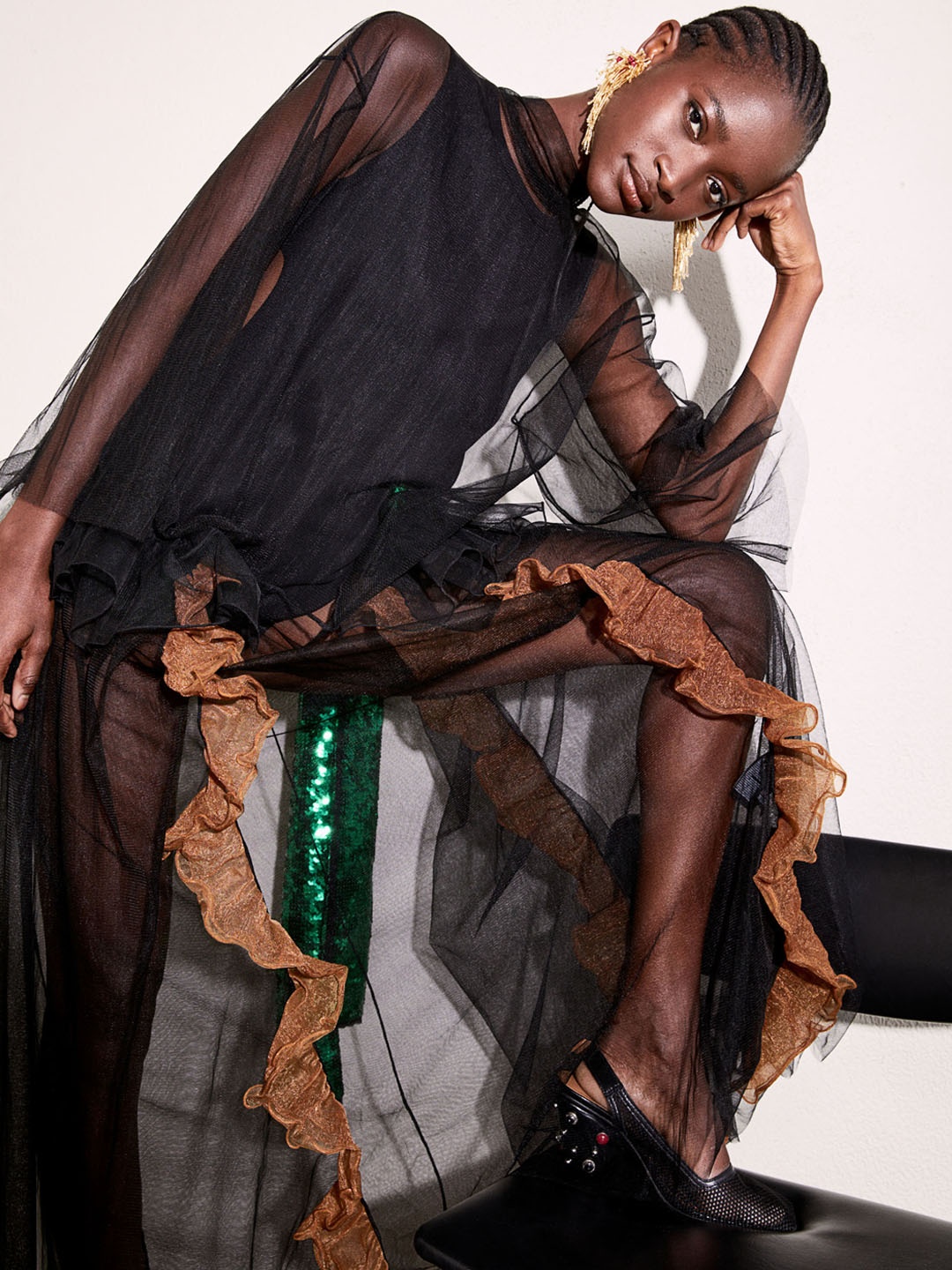 

H&M Black Transparent Tulle Dress